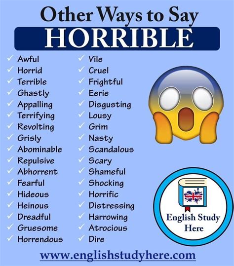 horrible synonyms